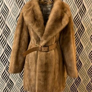 REAL MINK FUR JACKET COAT.Size N-L